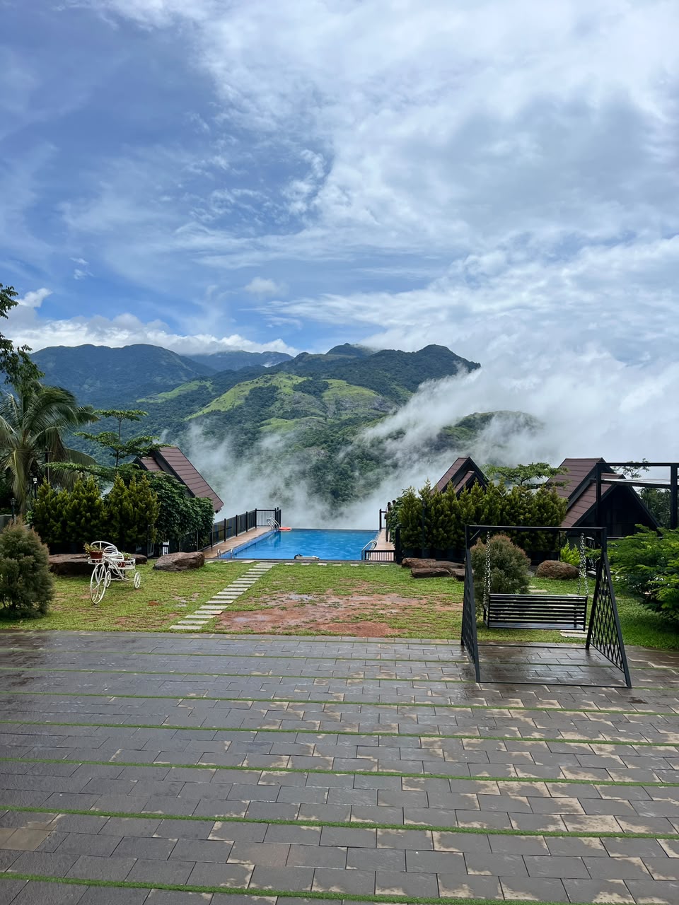 Infinity pool valley view